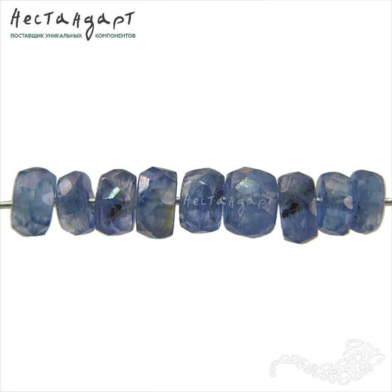Кианит натуральный Rondel Blue 4-5 мм (уп. 10 шт.), изображение 4