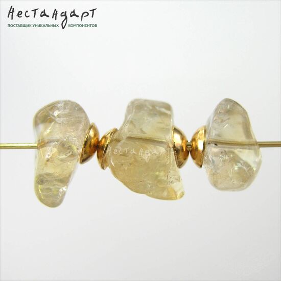 Цитрин натуральный гладкий Nuggets 12-15 мм (уп. 5 шт.)