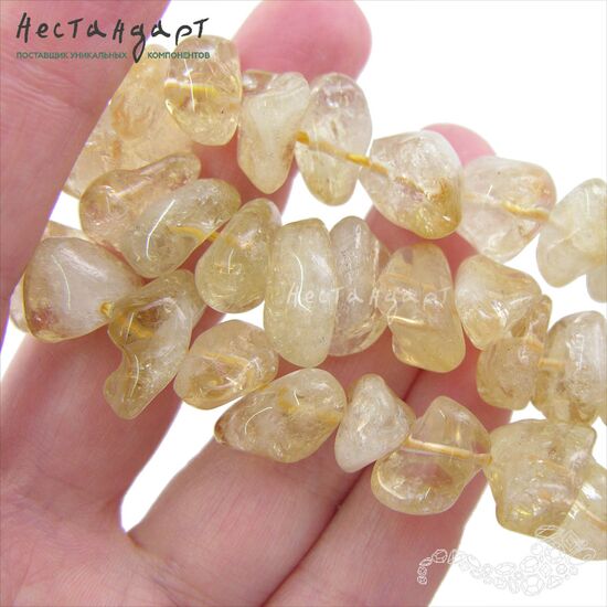 Цитрин натуральный гладкий Nuggets 12-15 мм (уп. 5 шт.), изображение 2