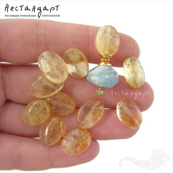 Цитрин натуральный гладкий Free Form 13-15х12-13 мм, изображение 2