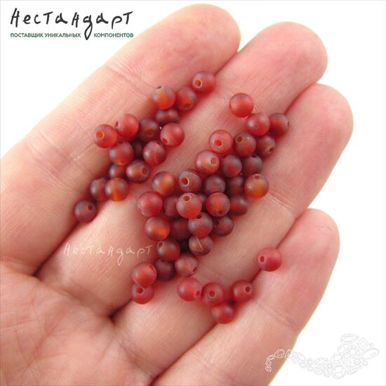 Сердолик натуральный шлифованный 4,5 мм (уп. 10 шт.), изображение 2