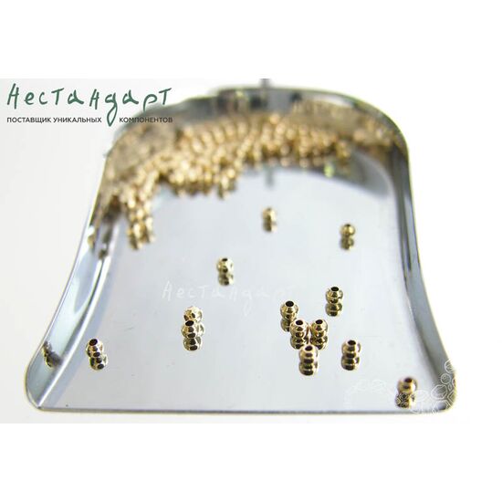 Бусина гладкая Gold Filled 2 мм (уп.10 шт), изображение 3