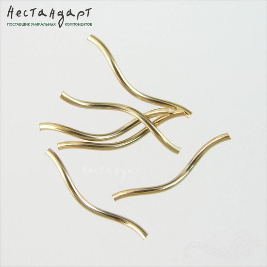 Бусина-трубочка Gold Filled 17х1 мм