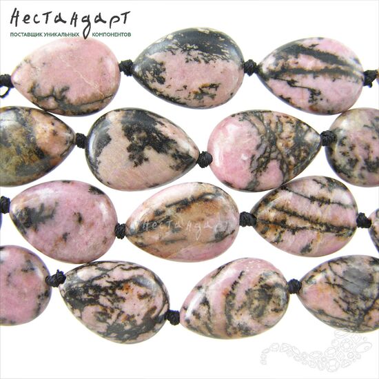 Родонит натуральный Drop 18х13 мм, изображение 4