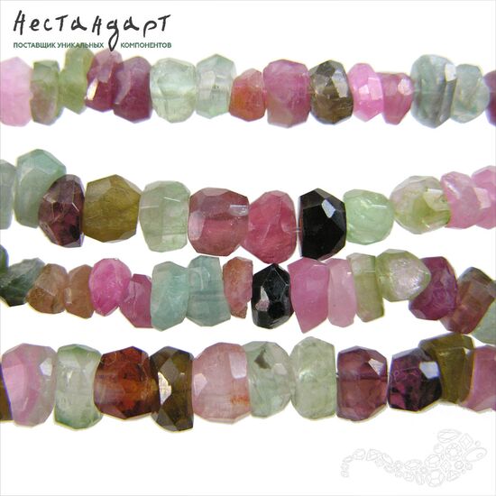 Турмалин натуральный Watermelon Nuggets 4-7х5-6 мм, изображение 3