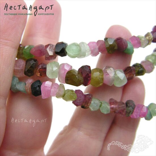 Турмалин натуральный Watermelon Nuggets 4-7х5-6 мм, изображение 4
