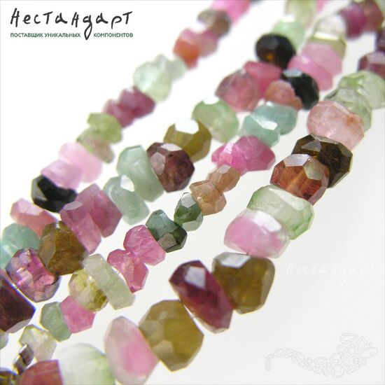 Турмалин натуральный Watermelon Nuggets 4-7х5-6 мм, изображение 7