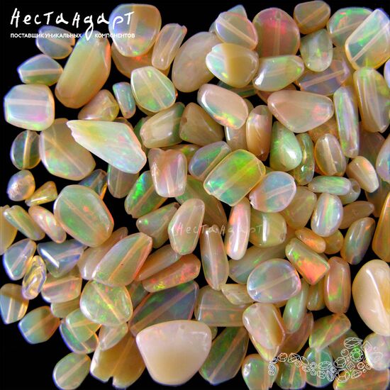 Опал натуральный гладкий Yellow Nuggets 5-11х4-7 мм (уп. 5 шт.), изображение 4