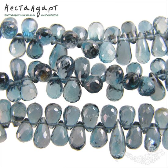 Топаз натуральный London Blue Drop 7-11 мм, изображение 3