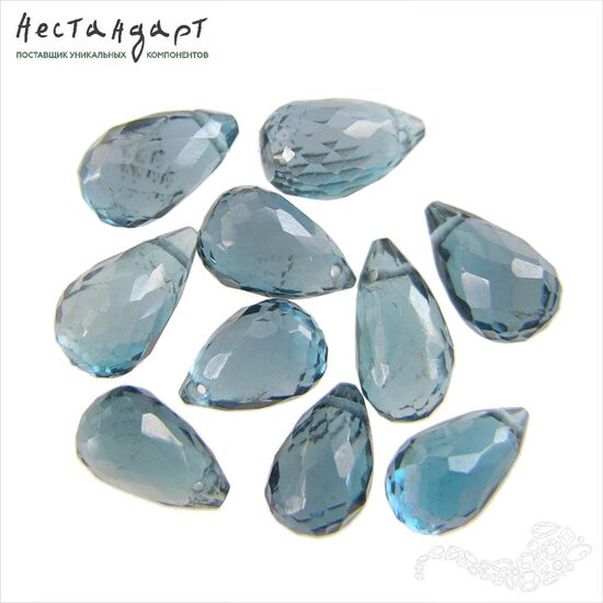 Топаз натуральный London Blue Drop 7-11 мм, изображение 4