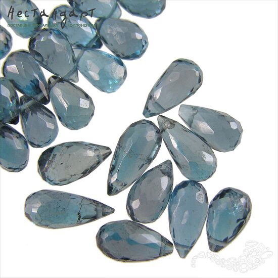 Топаз натуральный London Blue Drop 7-11 мм, изображение 6