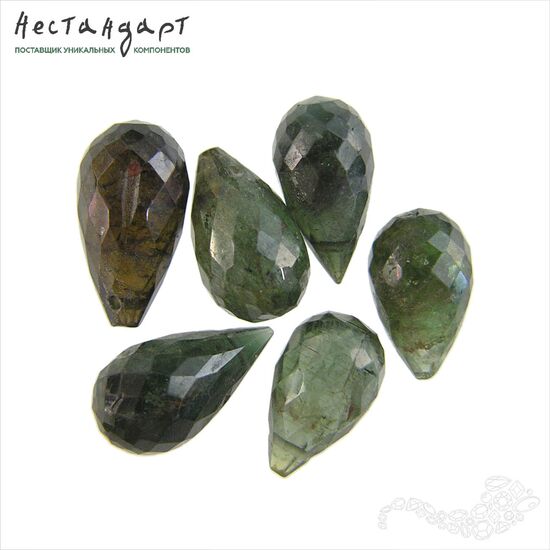 Турмалин натуральный Briolette Drop 7-11 мм, изображение 5