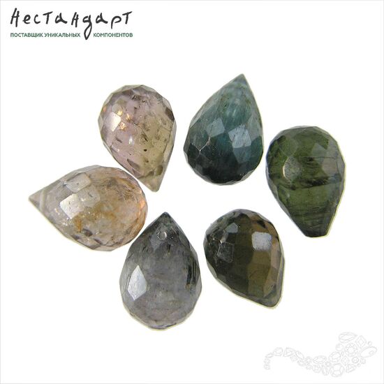 Турмалин натуральный Briolette Drop 7-11 мм, изображение 7