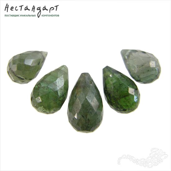 Турмалин натуральный Briolette Drop 7-14 мм (уп. 5 шт.), изображение 3