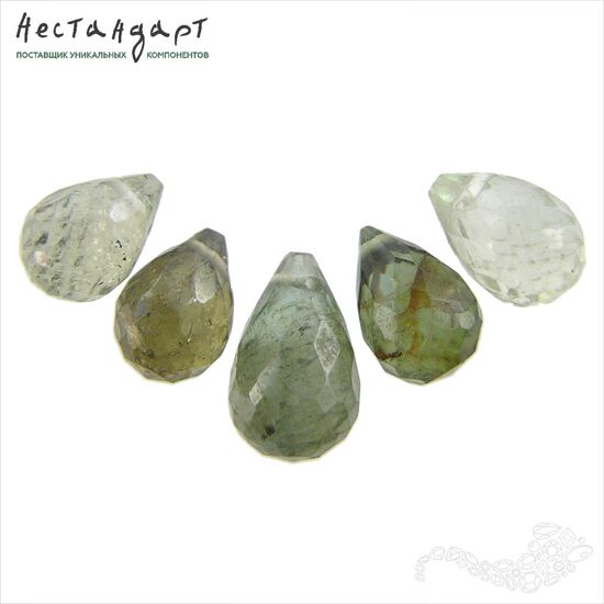 Турмалин натуральный Briolette Drop 7-14 мм (уп. 5 шт.), изображение 5