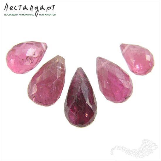 Турмалин натуральный Briolette Drop 7-14 мм (уп. 5 шт.), изображение 6