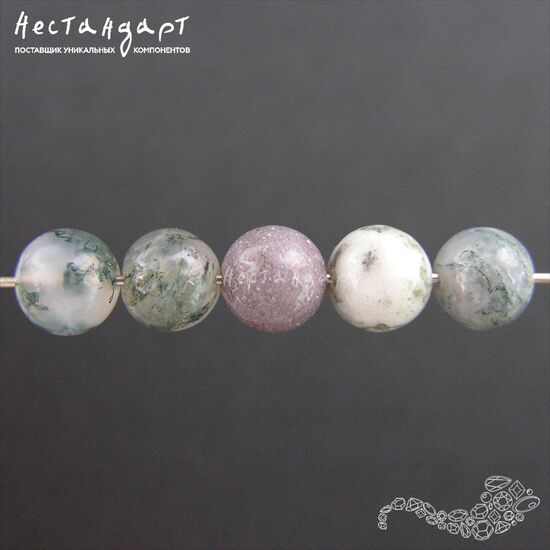 Халцедон натуральный гладкий 8,5 мм (уп.20 шт), изображение 5