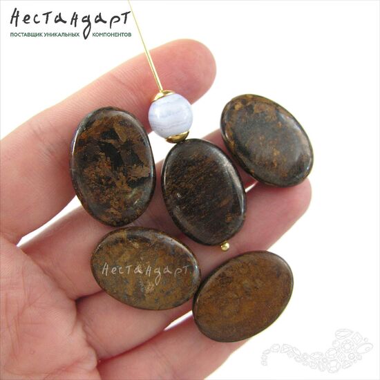 Бронзит натуральный Oval 26х18 мм, изображение 2