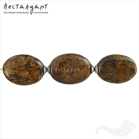 Бронзит натуральный Oval 26х18 мм, изображение 4