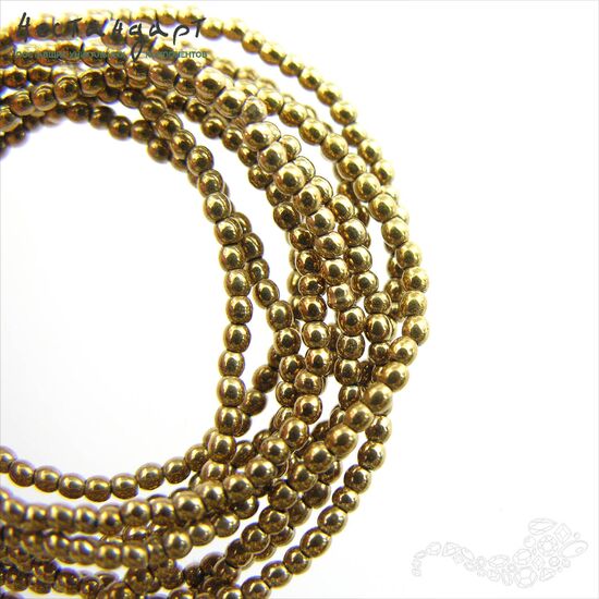 Гематит Antique Gold 2,0 мм (нить 19 см)