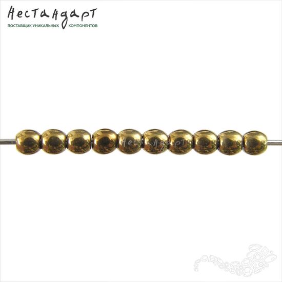Гематит Antique Gold 2,0 мм (нить 19 см), изображение 4
