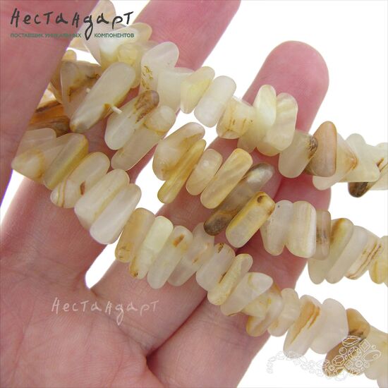 Оникс натуральный гладкий Triangle 8-17 мм (уп. 10 шт.), изображение 3