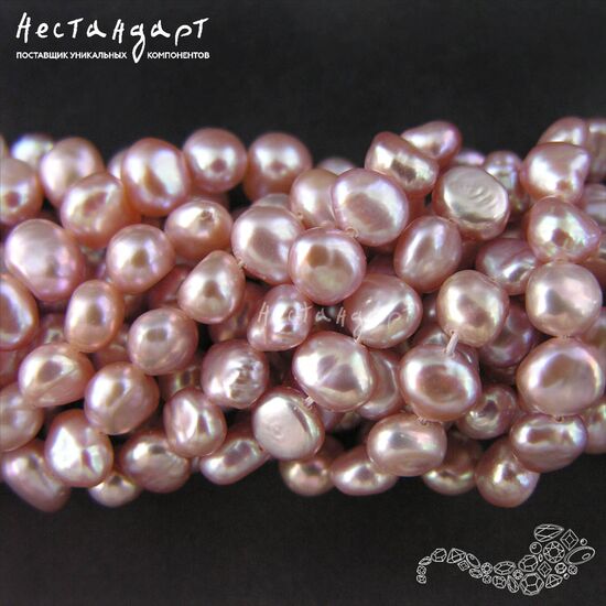Жемчуг натуральный Lavender Pink 6-7 мм (нить 10 см)