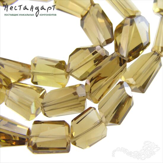 Кварц дымчато медовый натуральный Cut Desired с огранкой 16-22 мм, изображение 2