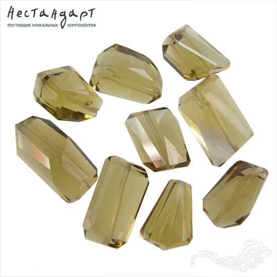 Кварц дымчато медовый натуральный Cut Desired с огранкой 16-22 мм, изображение 5