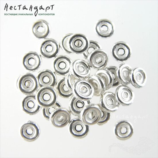 Бусина-спейсер Daisy Sterling Silver 6х1,5 мм, изображение 4