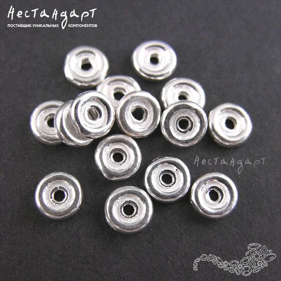 Бусина-спейсер Daisy Sterling Silver 6х1,5 мм, изображение 5