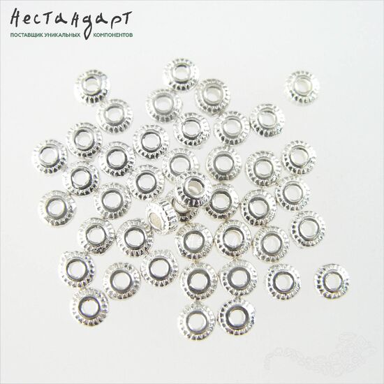 Бусина-спейсер Daisy Sterling Silver 4,5х2 мм, изображение 2