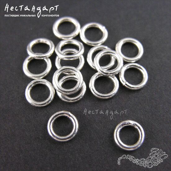 Кольцо паяное Sterling Silver 7х1 мм