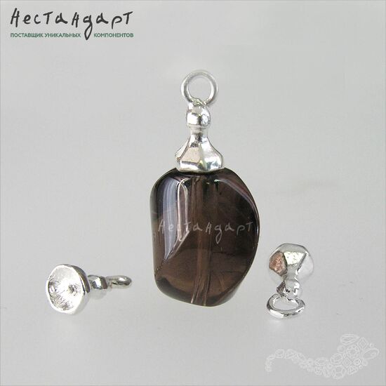 Концевик со штифтом Bright Silver Plated 11 мм, изображение 2