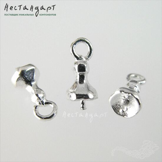 Концевик со штифтом Bright Silver Plated 11 мм, изображение 3