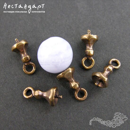 Концевик со штифтом Patina Bronze 11 мм, изображение 3