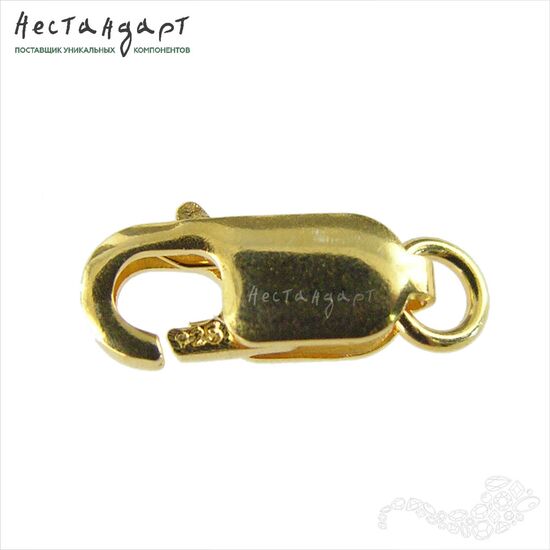 Замок-лобстер с кольцом Vermeil Sterling Silver 12 мм, изображение 4