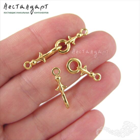 Замок-крючок Knightly Lily Gold Plated 32 мм, изображение 2