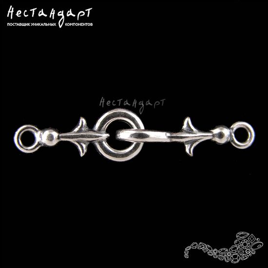 Замок-крючок Knightly Lily Silver Plated 32 мм