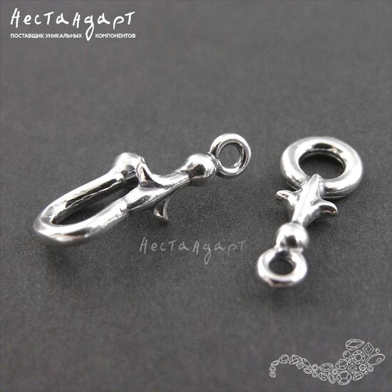 Замок-крючок Knightly Lily Silver Plated 32 мм, изображение 2