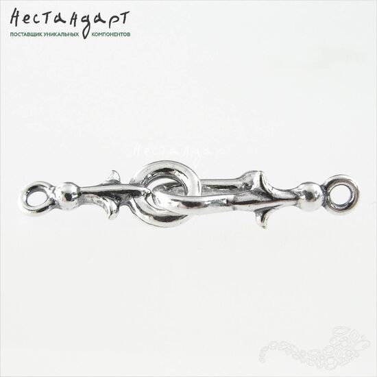 Замок-крючок Knightly Lily Silver Plated 32 мм, изображение 3