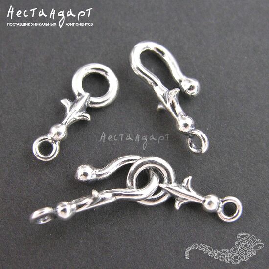 Замок-крючок Knightly Lily Silver Plated 32 мм, изображение 4