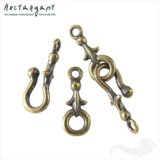 Замок-крючок Knightly Lily Patina Bronze 32 мм, изображение 2