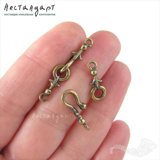 Замок-крючок Knightly Lily Patina Bronze 32 мм, изображение 3