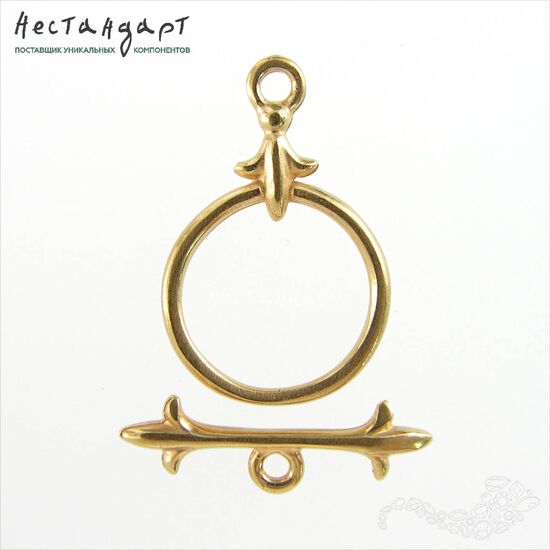 Замок-тогл Knightly Lily Gold Plated, Размер: 12 мм