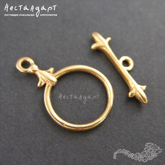 Замок-тогл Knightly Lily Gold Plated, Размер: 12 мм, изображение 4