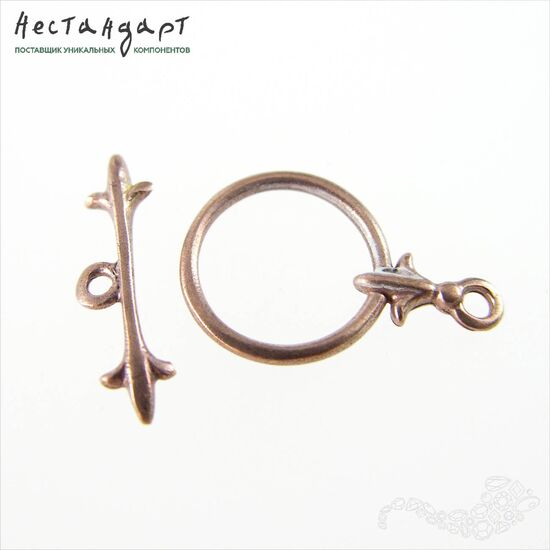 Замок-тогл Knightly Lily Patina Copper 14,5 мм, изображение 3