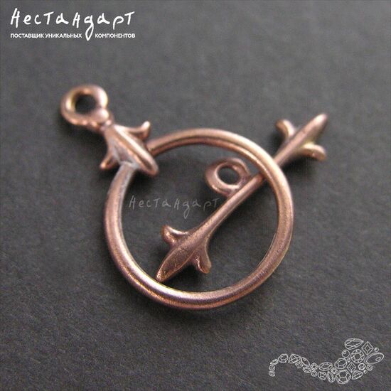 Замок-тогл Knightly Lily Patina Copper 14,5 мм, изображение 5