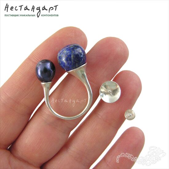 Основа для кольца Teardrop Sterling Silver регулируемая, изображение 2