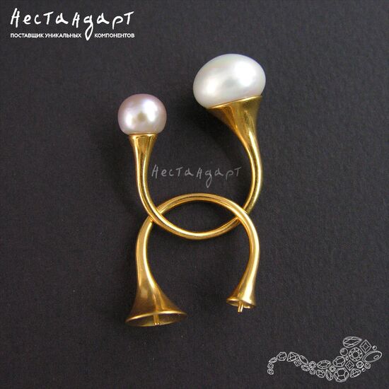 Основа для кольца Teardrop Vermeil Sterling Silver регулируемая, изображение 3